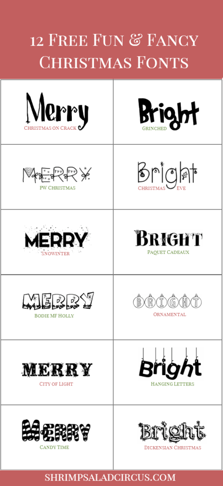 12 Free Christmas Fonts