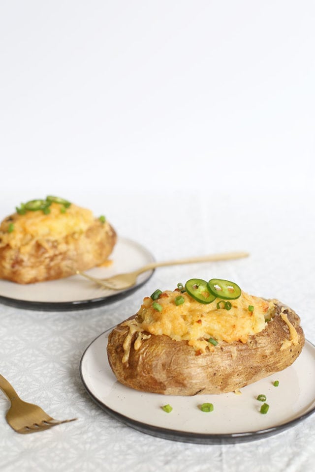Cheesy Green Chile Twice-Baked Potatoes Recipe - Shrimp Salad Circus