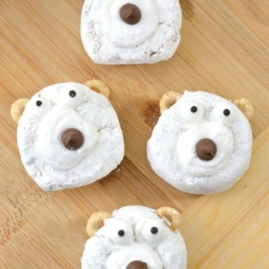 Easy DIY Polar Bear Christmas Donuts