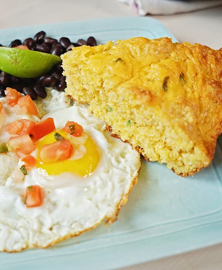 Cast Iron Skillet Jalapeño Cheddar Cornbread Recipe - Shrimp Salad Circus