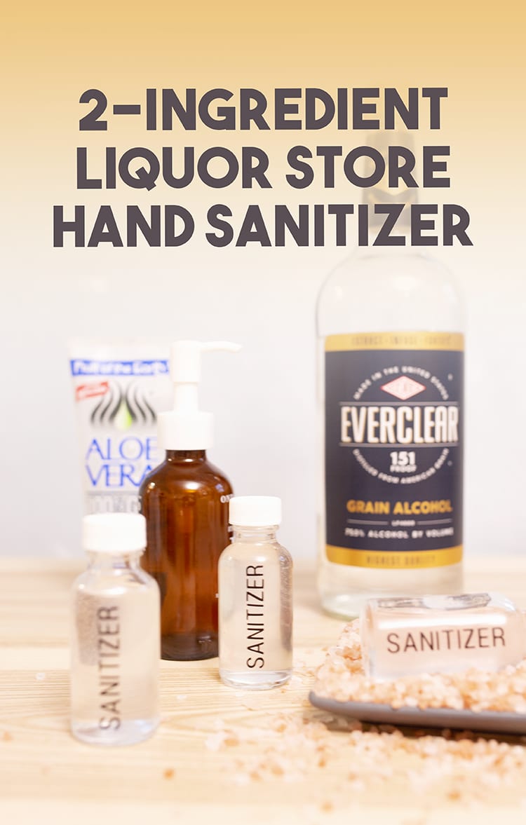 Two Ingredient All Natural Gel Diy Hand Sanitizer Recipe